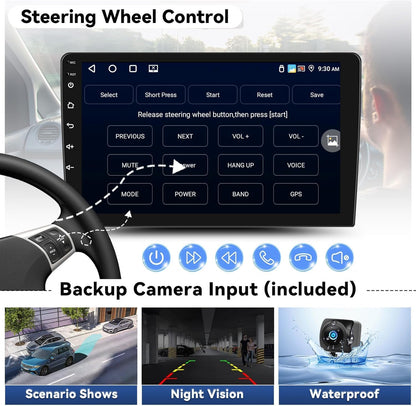 4+64GB Android Autoradio met CarPlay en Android Auto voor Ford Focus II Mondeo S-Max C-Max Galaxy II MK2 Kuga, 7'' HD touchscreen met Bluetooth 5.0 GPS WiFi Mirror Link EQ FM/RDS SWC AHD camera + MIC