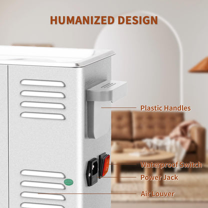 SOUTH BASE 37L Ultrasoonreiniger met Reinigingsmandje, Timer & Verwarming, 720W Aanraakbediening Ultrasoon reinigingsapparaat voor het Reinigen van Wapens, Sieraden, Brillen, Kettingen