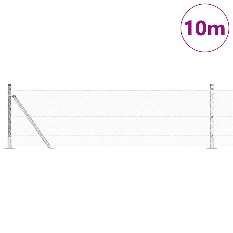 7pcs 32mm Heavy-Duty Metal Garden Trellis Posts, 0.6x10m - Sturdy Base Support for Recinzione Esagonale, Durable Outdoor Plant Protection, Garden Trellis for Climbing Plants, Structural Support, Sleek Appearance, Quality Cons