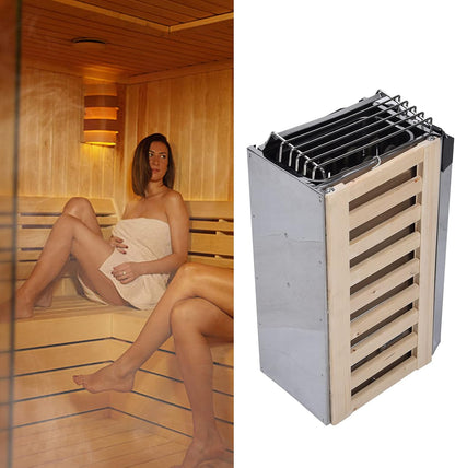 Saunakachel, 3.6KW 230V Elektrische Saunakachel met Interne Controller voor Max.424 Kubieke Voeten, Nat en Droog Stoombad Sauna Kachel voor Saunaruimte Hotel Binnenzwembad Appartement