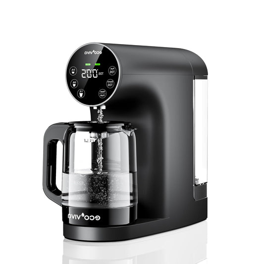 Ecoviva Countertop Reverse Osmosis Water Filter, 5 Stage RO Purification, SGS 58 Certified, Home Water Filter, Purity and Drain Ratio, BPA Free, No Installation Required, Black - QUORE