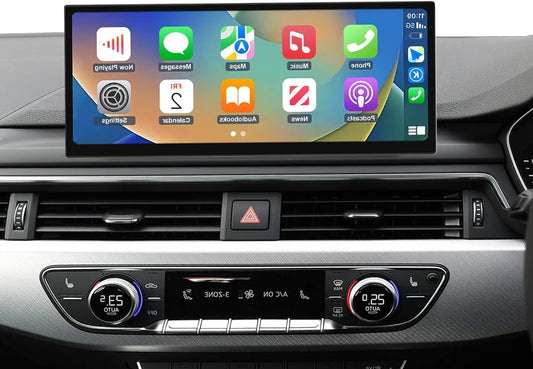 Ninetom 12.3'' Car Radio, Apple CarPlay/Android Auto/Mirrorlink/GPS for Audi A4 A5 (2016-2019) with MIB System, Supports Mirrorlink, Camera, Navigation, Siri and Music - QUORE