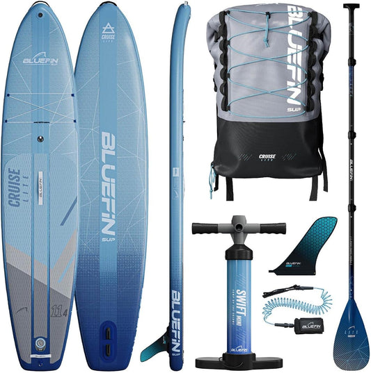 Bluefin Cruise Lite SUP Paddleboard Kit | Lichtgewicht en compact stand-up paddleboard voor volwassenen | In maten 11Ft4 en 10Ft