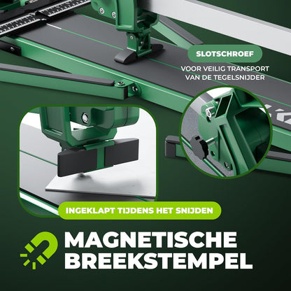 ProCut XL 1200 tegelsnijder - tegelsnijder met 1200mm snijlengte - precieze sneden dankzij hardmetalen snijwiel met kogellager - tegelsnijmachine met magnetische breekstempel