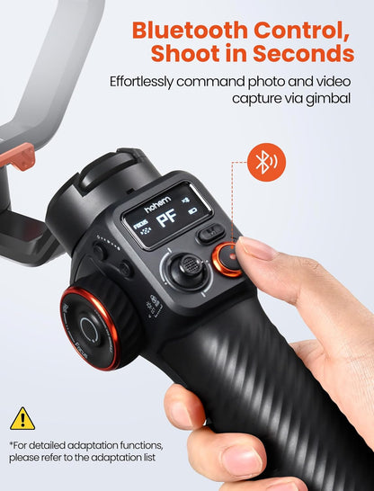 hohem iSteady MT2 3-assige gimbalstabilisator voor spiegelloze/zak/actiecamera en smartphone, OLED-display, 1,2 kg max. laadvermogen