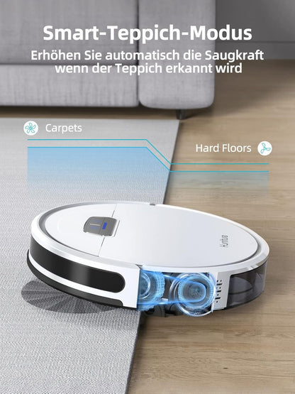 HONITURE Robotstofzuiger met dweilfunctie, G20 stofzuiger, 3000 Pa, vegen, 3-in-1 robotstofzuiger, wifi, Alexa & app-bediening, ideaal voor dierenharen, tapijten en harde vloeren