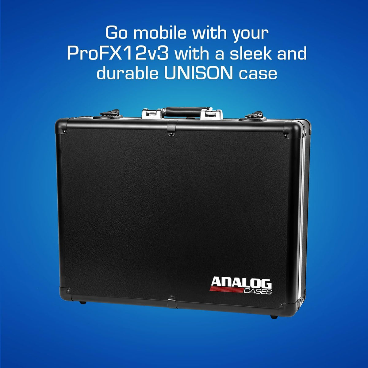 UNISON Tas voor Mackie ProFX12v3, beschermhoes (Hoogwaardige transportkoffer, met op maat gestanst schuim, lichtgewicht en robuust ontwerp, metalen sluitingen, ergonomische rubberen handgreep)
