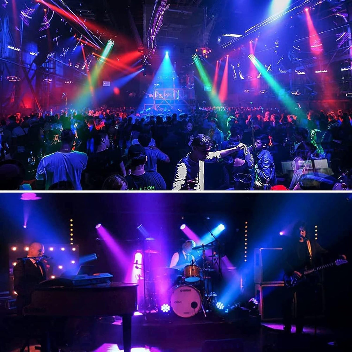 RGBW LED Par, 4PCS 7 LED Spotlight Podiumlicht met afstandsbediening 8 Modi Disco Lichteffecten voor DJ Bar Bruiloft Kerst Haloween Verlichting