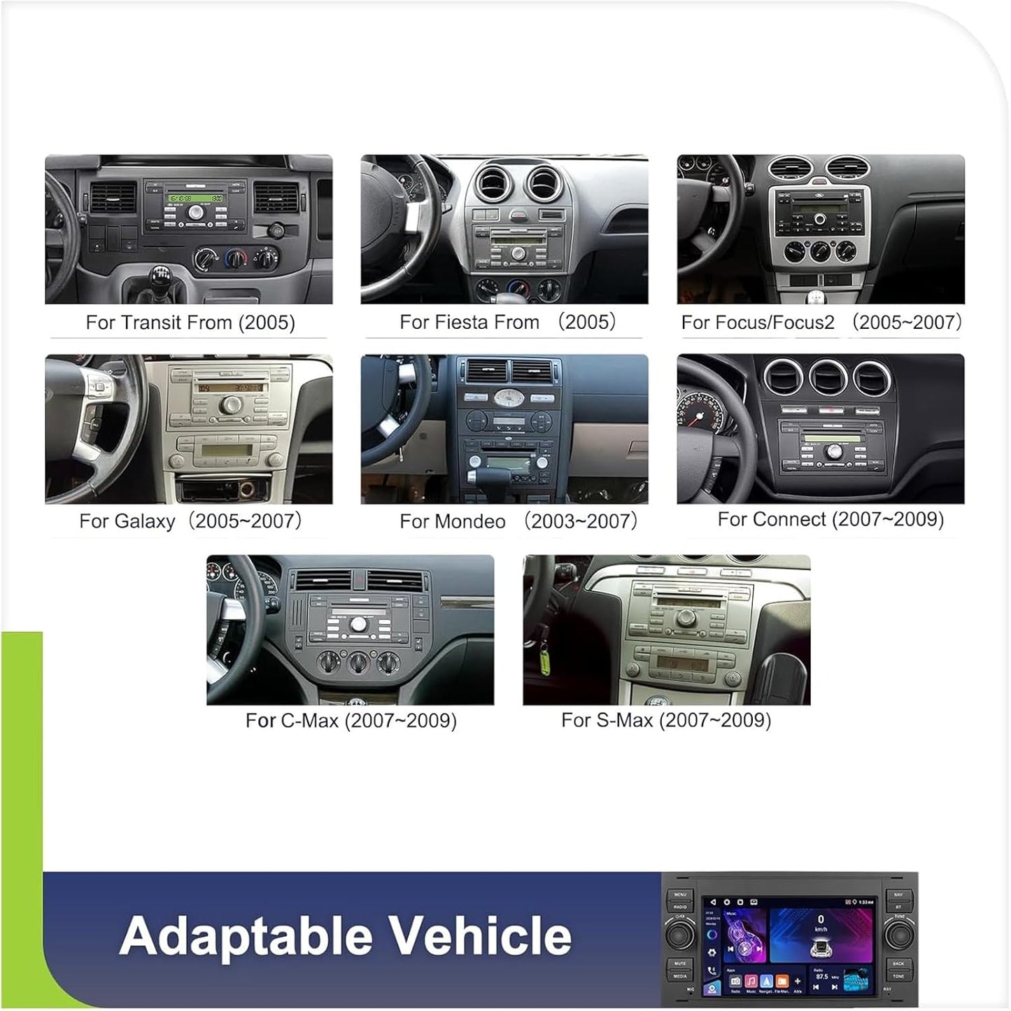 Autoradio – Multimediaspeler – 2-DIN Radio – Touchscreen Stereo – Infotainmentsysteem – 7 Inch Touchscreen – Wireless CarPlay En Android Auto