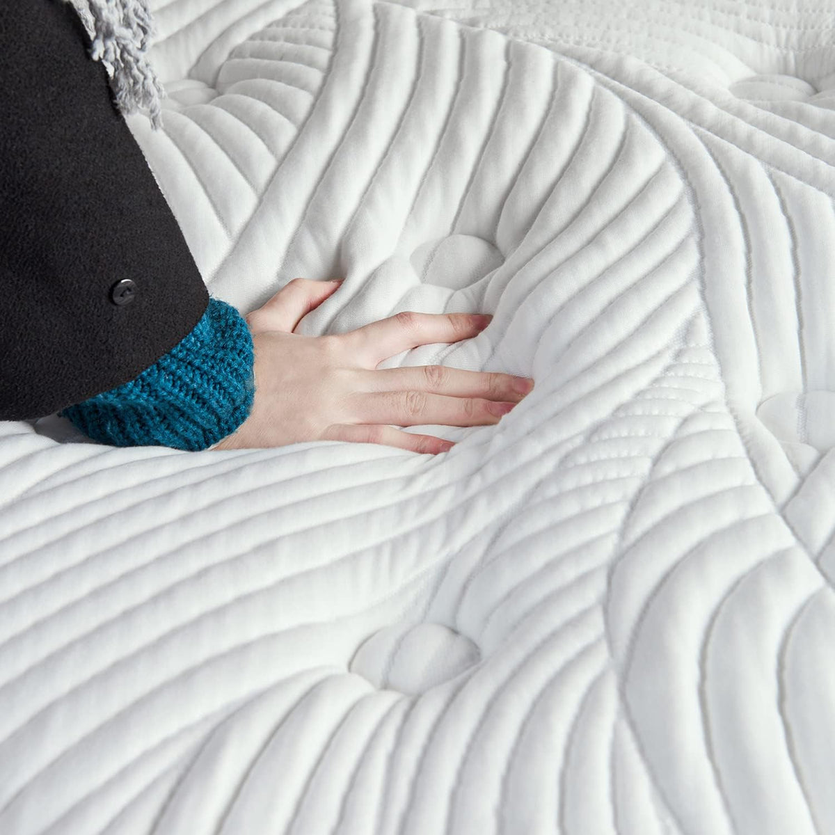 Sweetnight Izer Matras, 120 x 200 cm, 7-zone pocketveringmatras met gelschuim, puntelastische pocketveringmatras, Öko-Tex gecertificeerd, hardheidsgraad 4 hoogte 20 cm