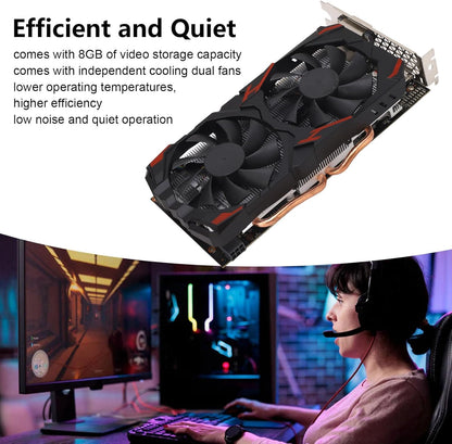 RX 580 8GB 256BIT Gaming-videokaart Stille Desktop-pc's Dubbele Ventilatoren (580 8G D5)