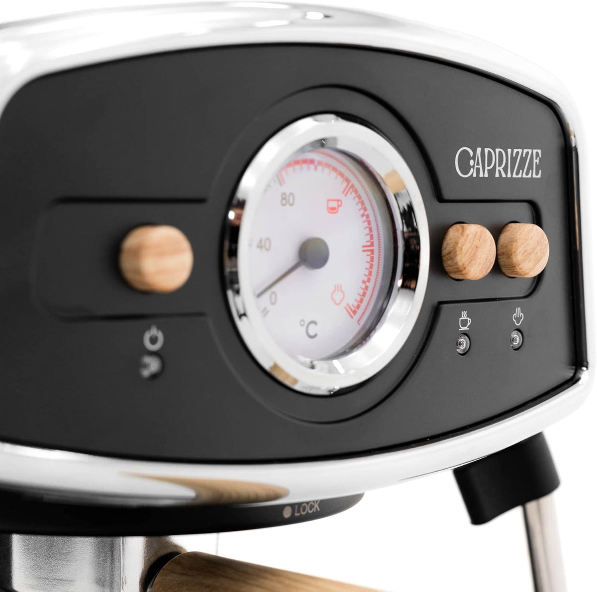 Kai Espressomachine, halfautomatisch, 1050 W, 15 bar, capaciteit voor 5 kopjes met stoompan, matzwart, met verwarmd bovenblad