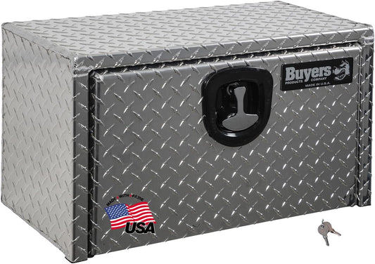 Buyers Products Diamond Loopvlak Aluminium Onderlichaam Truck Box w/T-Handvat Compressielatch (14x12x18 Inch)