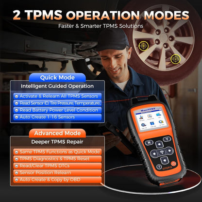 TPMS Tool – Banden Sensor Tester – TPMS Programmer – Banden Spanning Monitor – TPMS Resetter – Ondersteunt MX-Sensoren 315/433 MHz – Gratis Levenslange Wifi Updates - QUORE