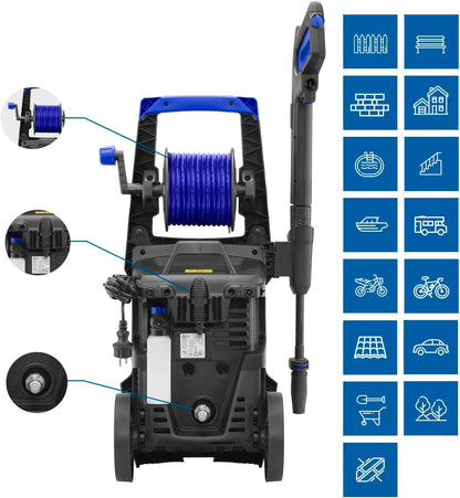 Hogedrukreiniger – Waterdrukreiniger – Spuitinstallatie – Sproei-installatie – Schoonmaakapparaat – Dual Speed System – 2200 Watt Vermogen – 160 Bar Druk