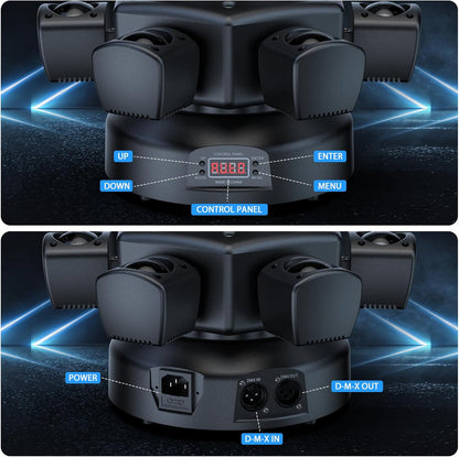 150 W Beam Moving Head podiumlicht, RGBW LED disco Magic Ball effect met afstandsbediening partylicht schijnwerper DMX512 strobe voor Halloween KTV DJ bruiloft