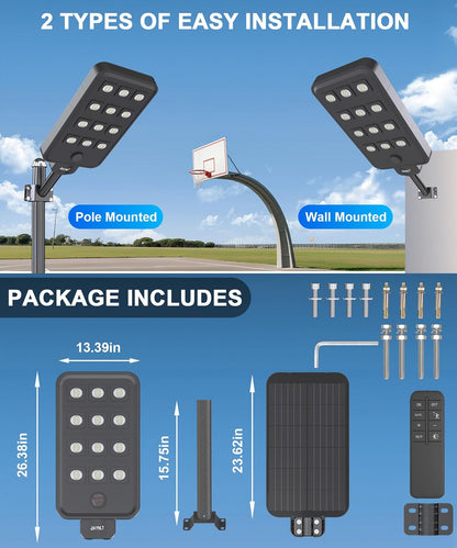 JAYNLT 12T Solar Straatlantaarns Outdoor voor Garage