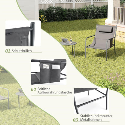 Balkonset – Tuinset – Bistroset – Loungeset – Tuinmeubelen – Ergonomische Stoelen – Stevig Metalen Frame