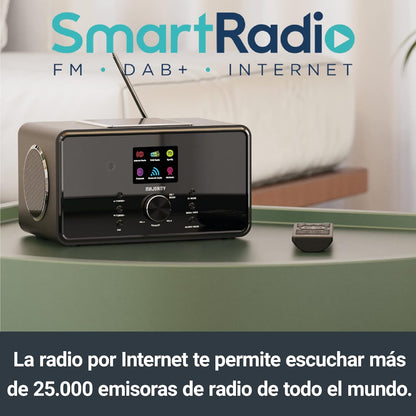 MAJORITY Bard Internetradio, Wifi, DAB Plus-Radio Met Bluetooth, Keukenradio, 100 Watt, 2.1-Luidspreker Met Subwoofer, Afstandsbediening Inbegrepen