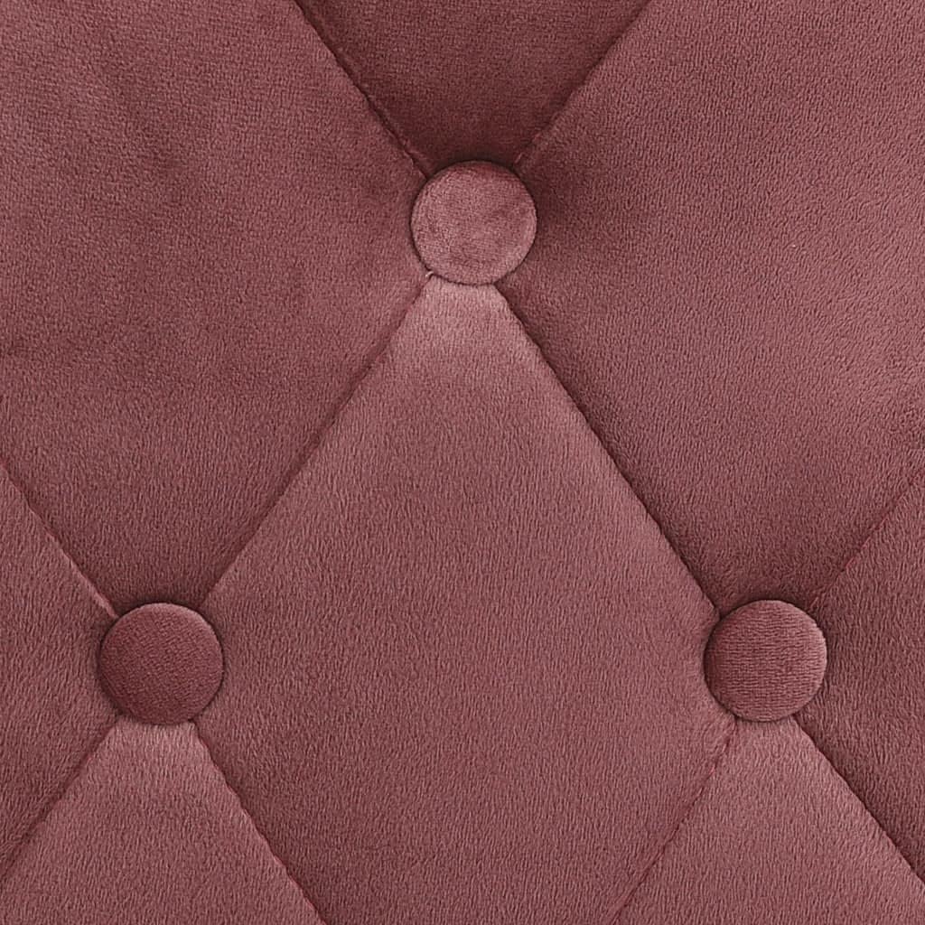 vidaXL 2x Barstoel Barkruk Kruk Stoel Zitstoel Cafestoel Eetstoel Zetel Barstoelen Barkrukken Zitmeubel Barmeubel Meubel Krukken Fluweel Roze