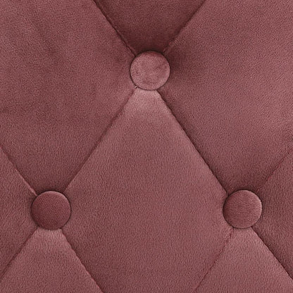 vidaXL 2x Barstoel Barkruk Kruk Stoel Zitstoel Cafestoel Eetstoel Zetel Barstoelen Barkrukken Zitmeubel Barmeubel Meubel Krukken Fluweel Roze