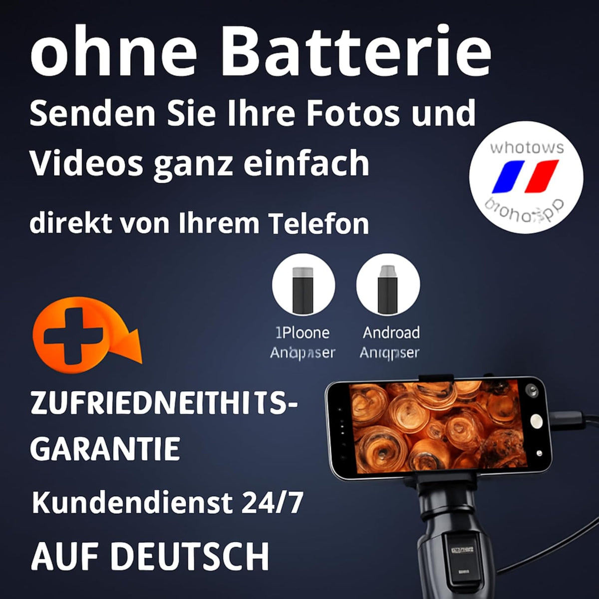 VALUEFIND Professionele endoscopische camera 1920/P draaibaar 360º endoscoop inspectie kabel semi-rigide 1 meter + SD-kaart + koffer + lamp efrontaal met bewegingsmelder voor leidingen