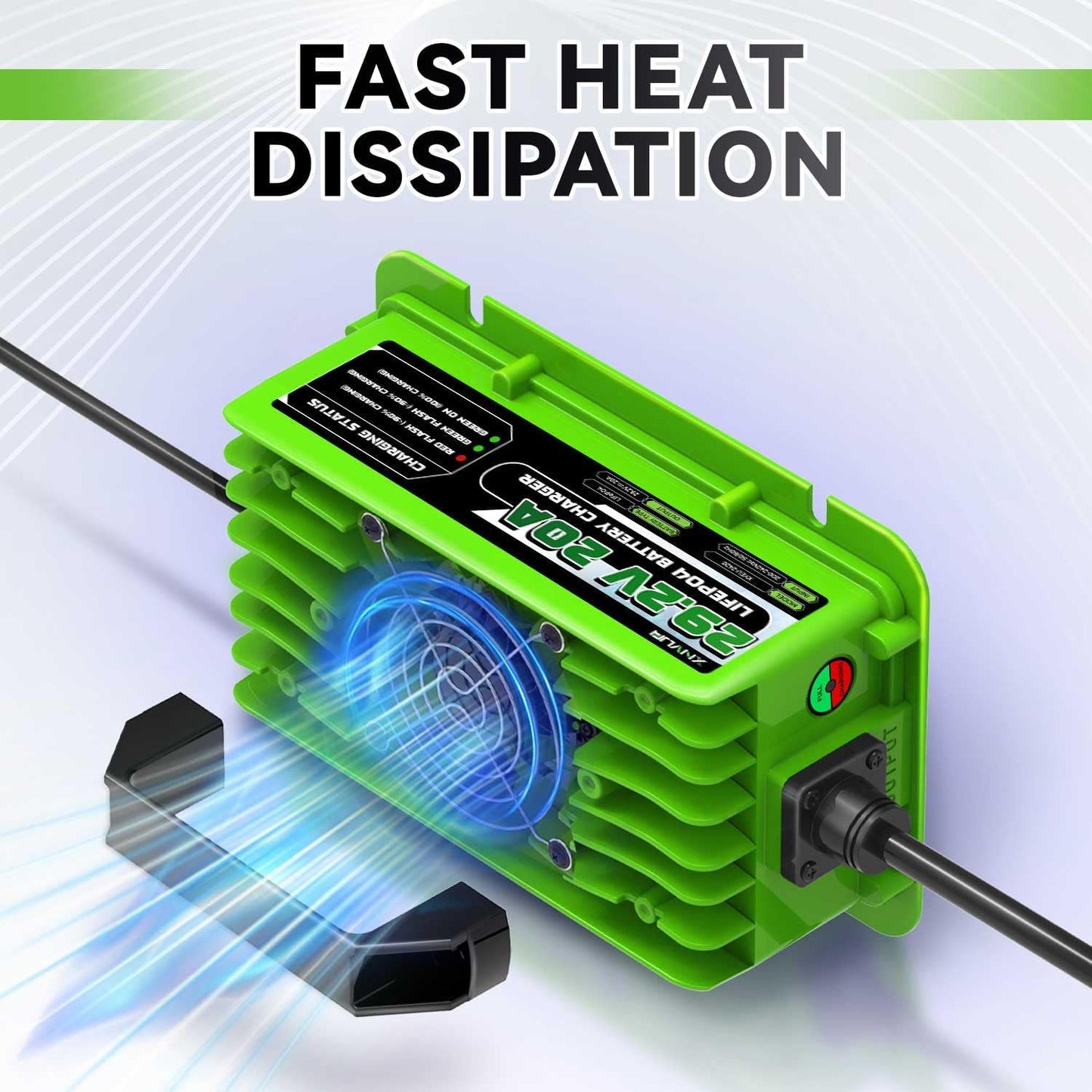 LiFePO4 Oplader – Acculader – Batterijlader – Lithium Oplader – 24V Batterijlader – Automatische Stopfunctie – Uitgebreide Beveiliging 29,2V 20A