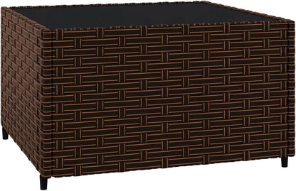 3 Piece Garden Lounge Set with Cushion, Lounge Set Lounge Set Balcony Garden Lounge Garden Furniture Sets Brown Poly Rattan 319747 - QUORE