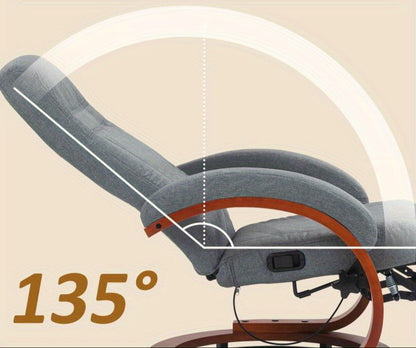 Loungestoel – Opvouwbare Tuinstoel – Strandstoel – Campingstoel – Balkonstoel – Verstelbare Draaibare Rugleuning – Roestvrij Stalen Frame – Ademend Linnen Bekleding – Draagvermogen 140 kg