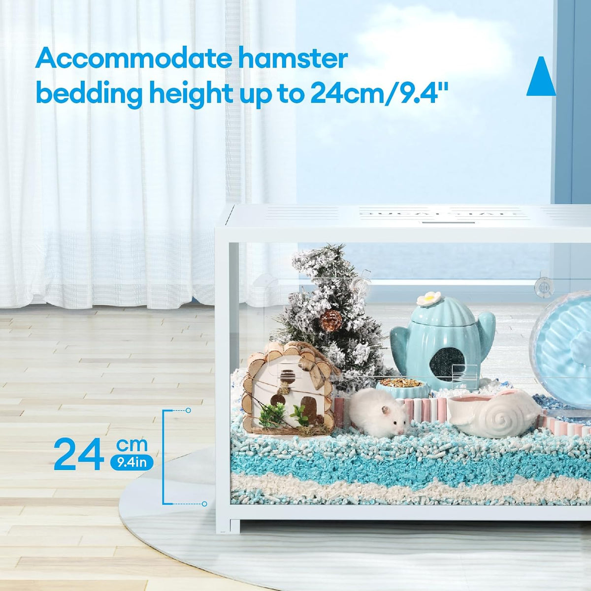 BUCATSTATE Hamsterkooi metaal 2.0 - kleine dierenhabitats groot stapelbaar met diep hol eenvoudig te installeren 80 x 44,7 x 50,6 cm voor dwerg Syrische hamster, cavia, gerbil, reptielen