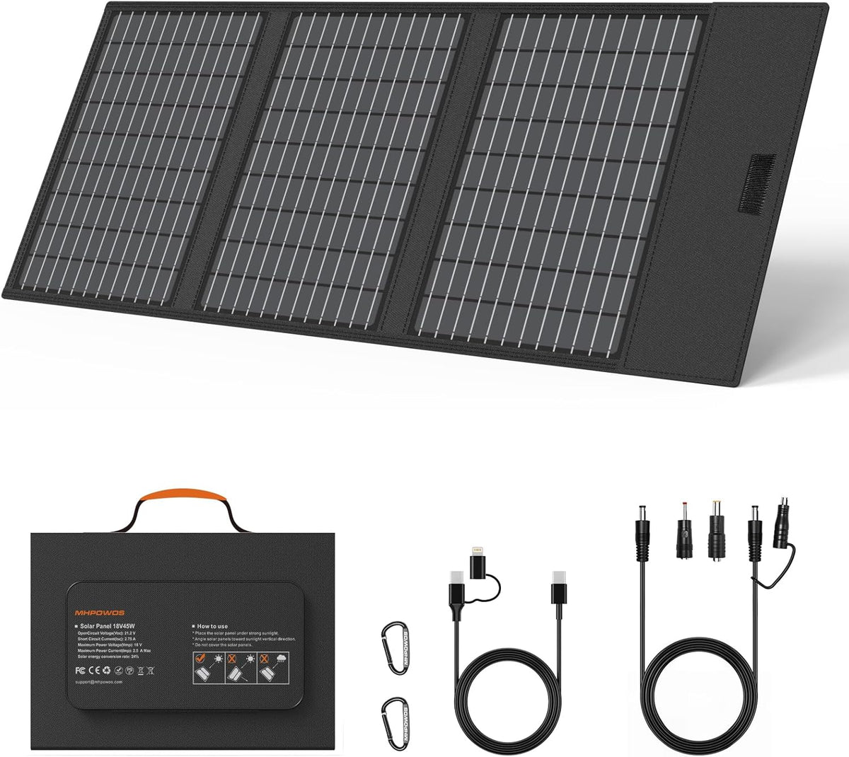 Opvouwbaar zonnepaneel 45 W zonne-oplader zonnepaneel