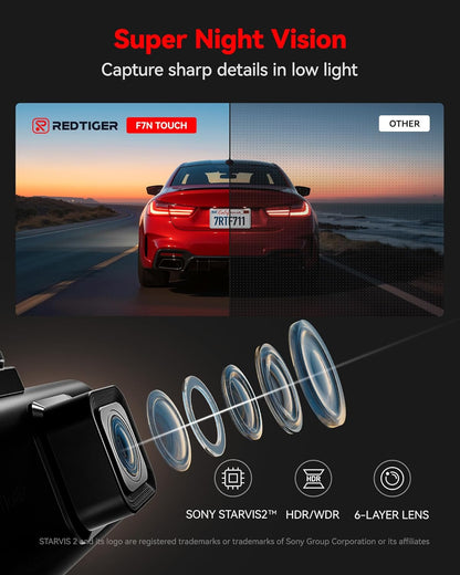 Dashcam Voor En Achter – Autocamera – Dashboardcamera – Rijregistratiecamera – Voertuigcamera – 4K UHD Voorcamera En 1080P Achtercamera – 3,18 Inch Touchscreen Met Wifi En GPS