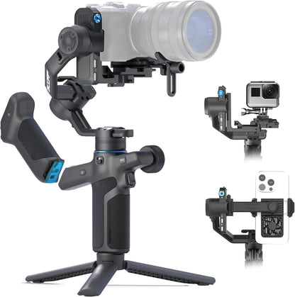 FeiyuTech [Officieel] SCORP Mini 3 Pro – All-in-One 3-Axis Gimbal met afneembare afstandsbediening, voor Camera, Smartphone & Action Cam, Portret & Landschap, Gezichtsherkenning