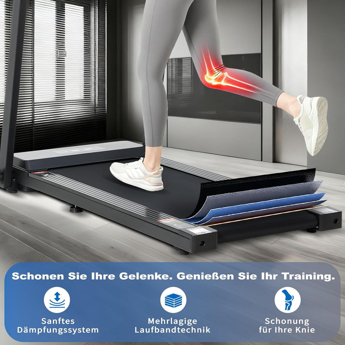 Loopband – Treadmill – Hardloopband – Wandelband – Fitnessband – Inklapbaar – Stille Motor – LCD-Display