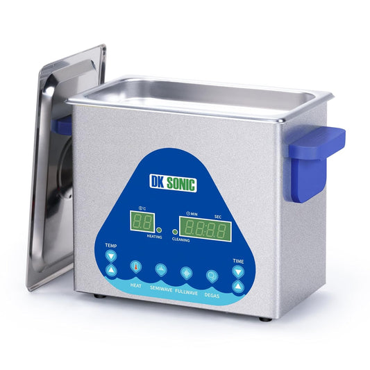 DK SONIC 3L 120W Ultrasoon Reiniger, Juweel Reiniger met Verwarming & Timer, Digitale Bediening voor Juweel, Brillen, Kettingen, Horloges (Inclusief Mandje)
