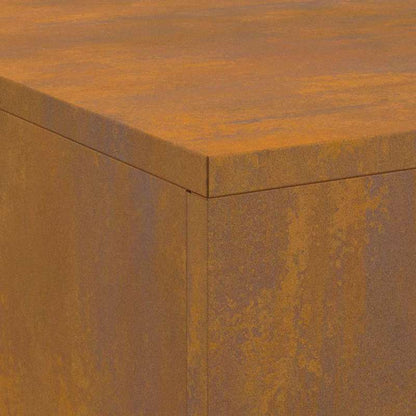Vuurschaal – Vuurkorf – Tuinhaard – Sfeerhaard – Buitenhaard – Robuust Cortenstaal – Inclusief Houtopslag 100x100x30 cm