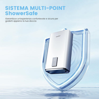 Comfee CWH15ED1350EUW Elektrische wandverwarming, 80 liter, met onderspoelruimte, compact en eenvoudig te installeren, wifi-verbinding, bediening via app, wit, energieklasse B