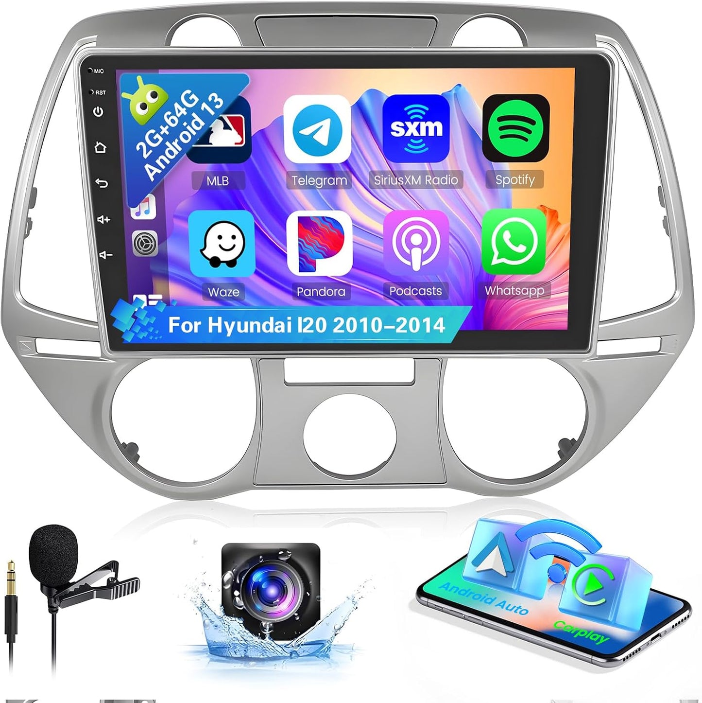 Autotuner – Autoradio – Android Radio – Navigatiesysteem – Multimedia Speler – 9 Inch Touchscreen – Draadloze CarPlay & Android Auto