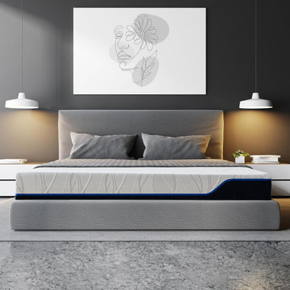 Traagschuim Matras – Visco Matras – Gel Matras – Slaapmatras – Drukverlichtend Matras – 100 x 200 cm – Verkoelende Gel-laag – Bewegingsisolatie