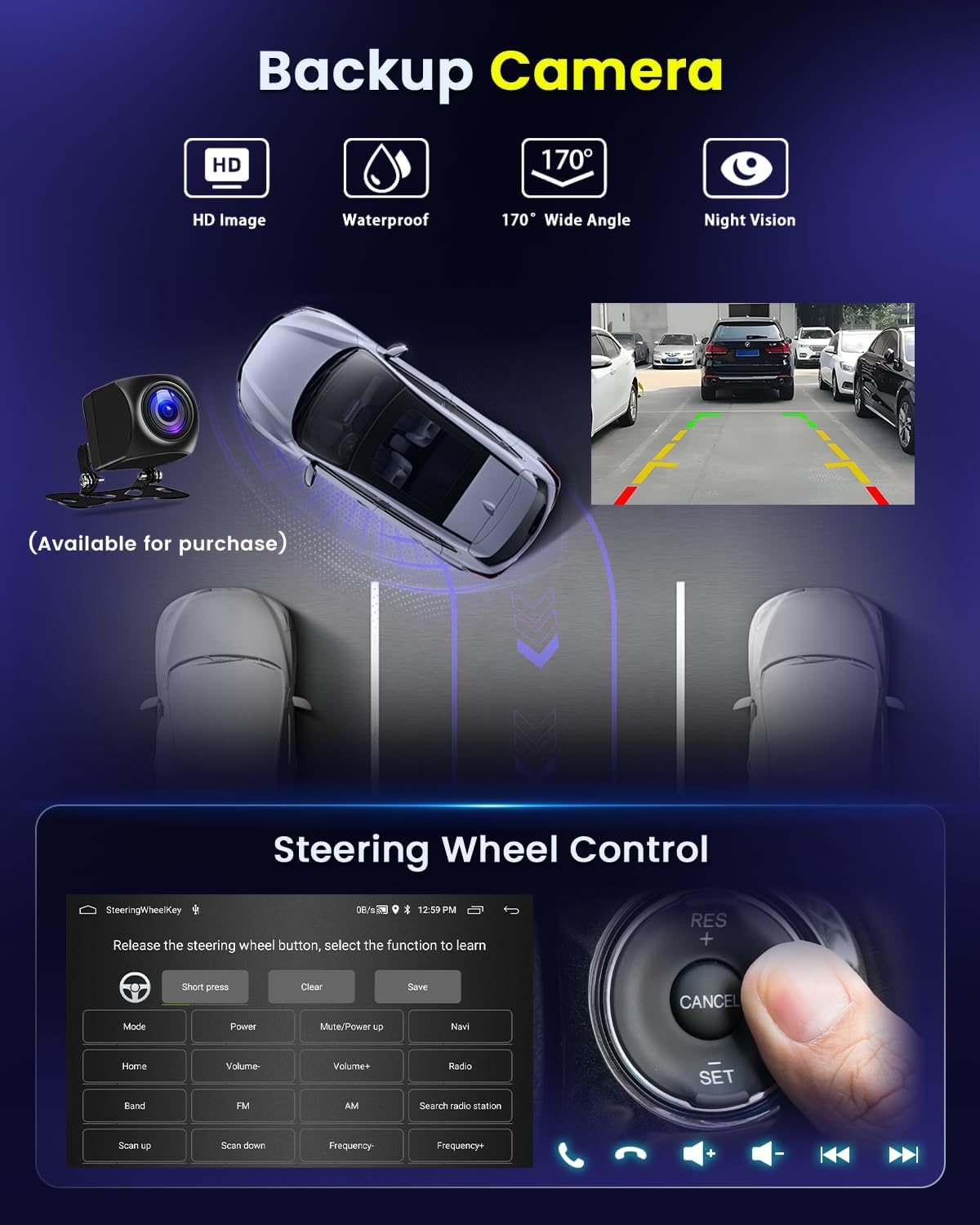 Hikity autoradio Android 15 met Wireless CarPlay en dashcam voor Mazda 6 (2007-2012), 9 inch RDS GPS-stereo met WiFi, SWC Mirror Link + Canbus
