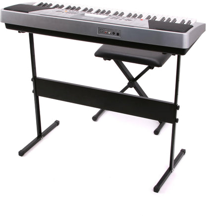 Keyboard – Digitale Piano – Toetsenbord – Elektrische Piano – Piano Keyboard – Grijs – 61 Full-Size Toetsen – Inclusief Standaard, Pianobank En Koptelefoon