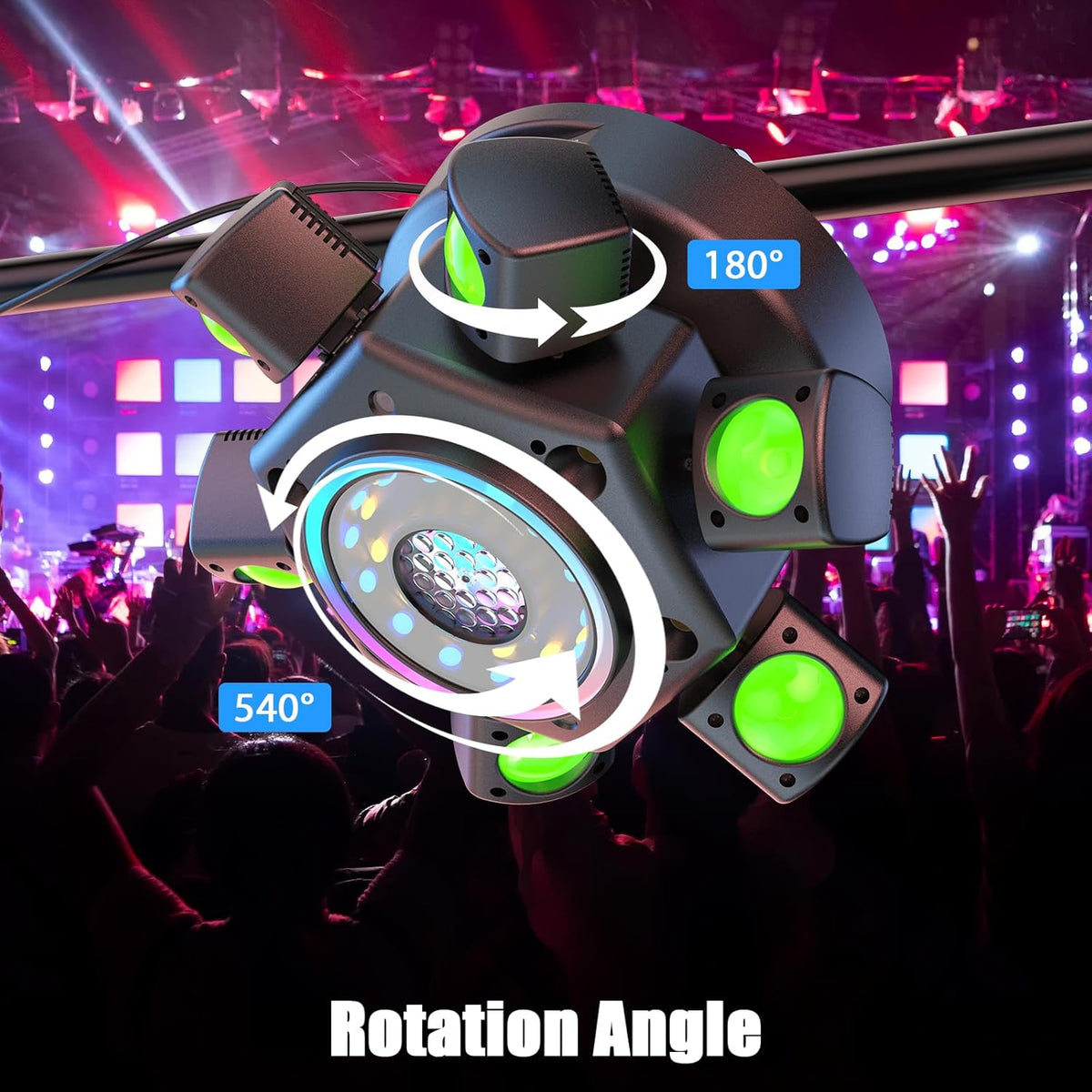 Moving Head LED 150W with Remote Control RGBW Gobo Beam Disco Light Party Light 26CH DMX Stage Light for DJ Bar Birthday Club Wedding Headlight - QUORE