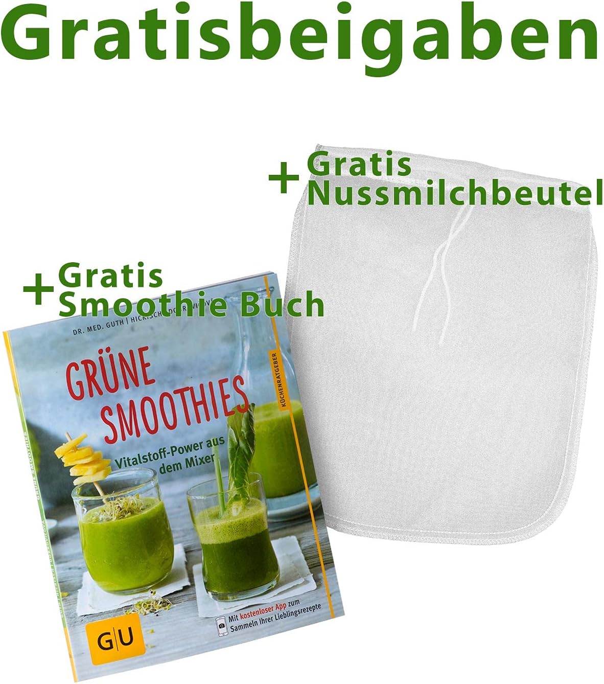 OmniBlend Smoothie Maker 2L in het rood I smoothie mixer incl. BPA-vrije houder en 6 messen systeem van roestvrij staal I Mixer Smoothie Maker ideaal voor groene smoothies I blender met 3 pk motor