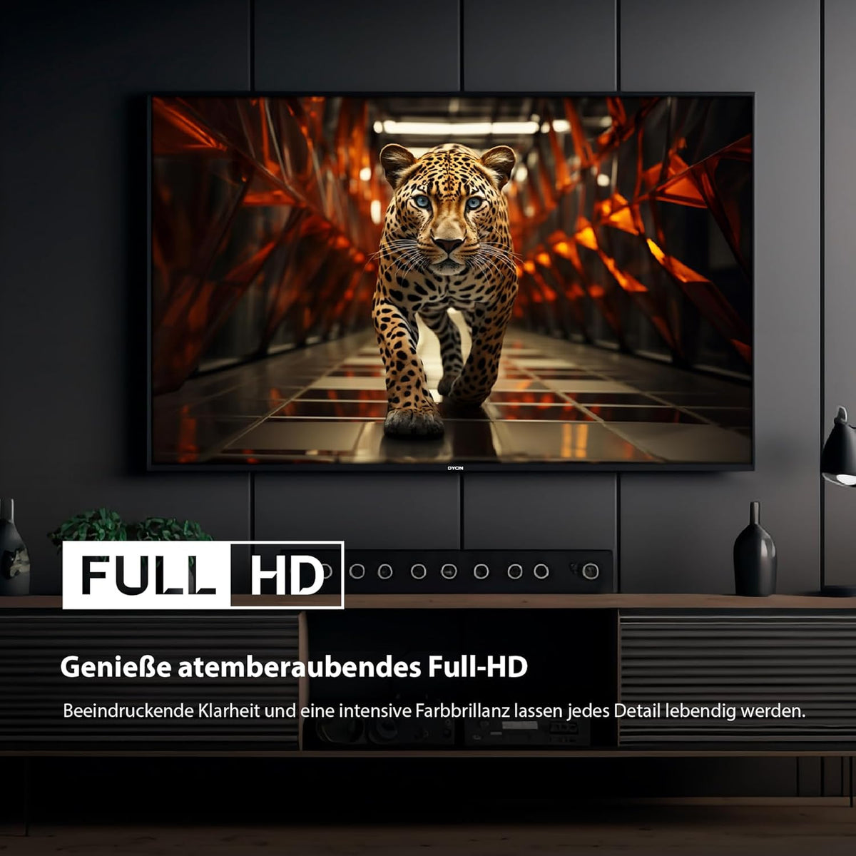 DYON ULTIMAX 40F-TI TV, 40 inch, Full HD, met Tizen OS, Triple Tuner (DVB-C/-S2/-T2), Samsung Smart & Gaming Hub, Prime Video, Netflix, Disney+, 2025