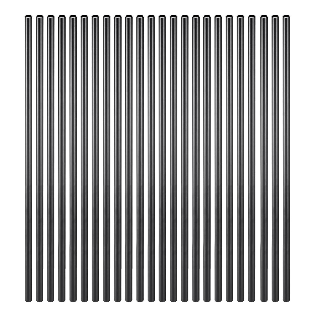 VEVOR Baluster Set of 51, φ 19 x 914 mm Aluminium Stair Baluster, Decorative Rod, Round Bar, Hollow Ceiling Rail with Railing Hoods and Screws for Stairs, Porch, Patio, Fence, Black