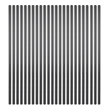 VEVOR Baluster Set of 51, φ 19 x 914 mm Aluminium Stair Baluster, Decorative Rod, Round Bar, Hollow Ceiling Rail with Railing Hoods and Screws for Stairs, Porch, Patio, Fence, Black