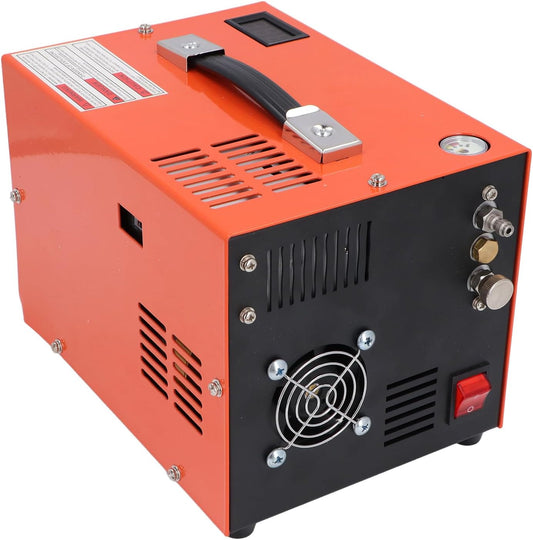 SEAFRONT PCP -luchtcompressor 4500psi Hoge Drukluchtpomp met Realtime Temperatuurdisplay Ingebouwd in Transformator voor Buiteninflatie (EU -plug 220V)