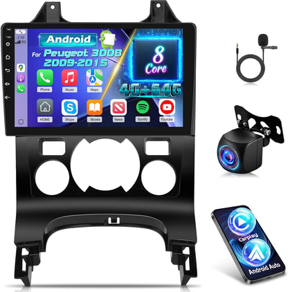 Android Autoradio – Multimedia Systeem – Navigatie Radio – Touchscreen Headunit – 9 Inch Display – Wireless CarPlay & Android Auto – 8-Core Qualcomm Processor – DSP Hi-Res Geluid