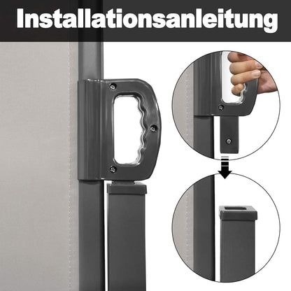 Zijscherm – Zijluifel – Zijmarkies – Zonwering – Windscherm – Uittrekbaar 180x600 cm – Waterbestendig Polyester – Privacy- en Zonbescherming