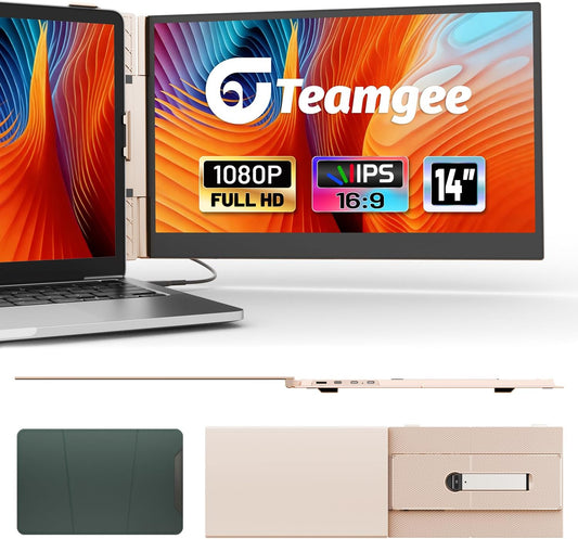 Draagbare Monitor – Mobiel Scherm – Extern Display – Laptop Scherm – Tweede Scherm – Ultra Dun & Lichtgewicht – Full HD 14,1 Inch